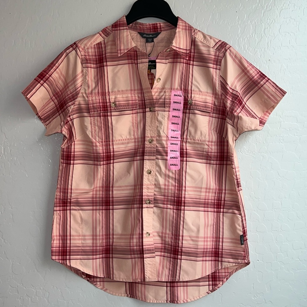 Eddie Bauer Women's Top Eddie Bauer Adventure Shirt Short Sleeve Hiking New